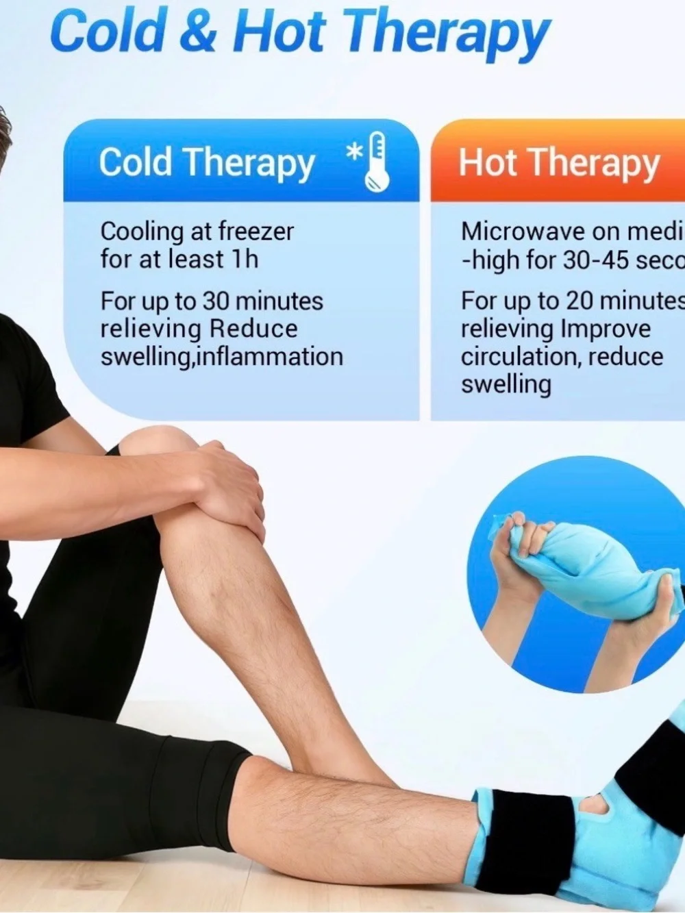 Comfytemp Reusable Hot & Cold Gel Pack with Adjustable Wrap – New in Box